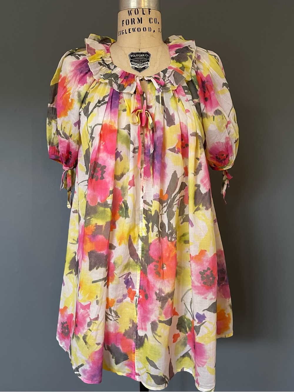 Jcrew Floral Puff-Sleeve Midi Cover Up Dress. Perfect Condition Small - Picture 6 of 13